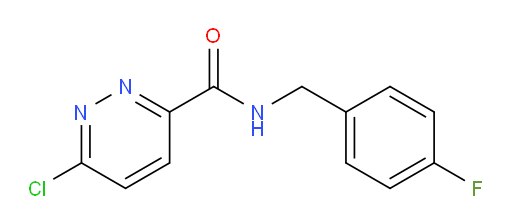 6-chloro-N-[(4-fluorophenyl)methyl]pyridazine-3-carboxamide