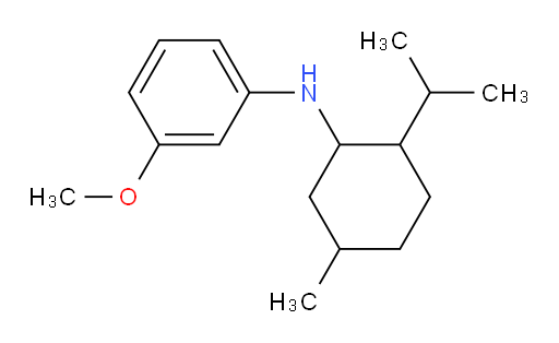 3-methoxy-N-[5-methyl-2-(propan-2-yl)cyclohexyl]aniline