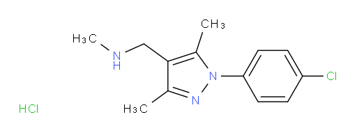{[1-(4-chlorophenyl)-3,5-dimethyl-1H-pyrazol-4-yl]methyl}(methyl)amine hydrochloride