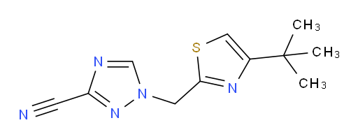 1-[(4-tert-butyl-1,3-thiazol-2-yl)methyl]-1H-1,2,4-triazole-3-carbonitrile