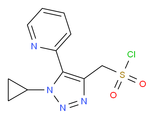 [1-cyclopropyl-5-(pyridin-2-yl)-1H-1,2,3-triazol-4-yl]methanesulfonyl chloride