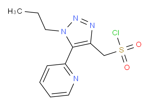[1-propyl-5-(pyridin-2-yl)-1H-1,2,3-triazol-4-yl]methanesulfonyl chloride
