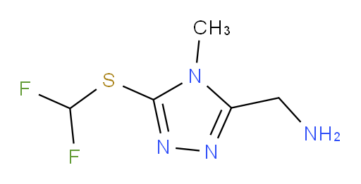 {5-[(difluoromethyl)sulfanyl]-4-methyl-4H-1,2,4-triazol-3-yl}methanamine