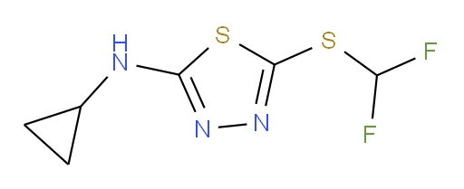 N-cyclopropyl-5-[(difluoromethyl)sulfanyl]-1,3,4-thiadiazol-2-amine