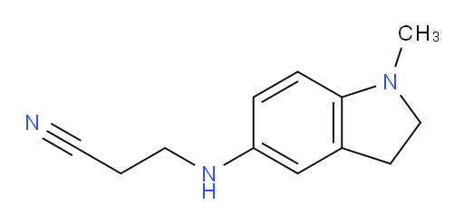 3-[(1-methyl-2,3-dihydro-1H-indol-5-yl)amino]propanenitrile