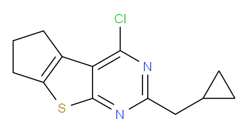 12-chloro-10-(cyclopropylmethyl)-7-thia-9,11-diazatricyclo[6.4.0.0,2,6]dodeca-1(12),2(6),8,10-tetraene
