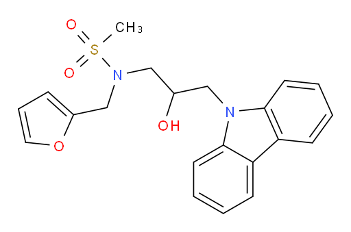 N-[3-(9H-carbazol-9-yl)-2-hydroxypropyl]-N-[(furan-2-yl)methyl]methanesulfonamide