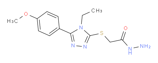 2-{[4-ethyl-5-(4-methoxyphenyl)-4H-1,2,4-triazol-3-yl]sulfanyl}acetohydrazide