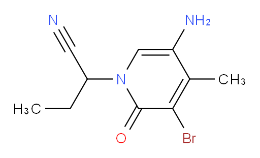 2-(5-amino-3-bromo-4-methyl-2-oxo-1,2-dihydropyridin-1-yl)butanenitrile