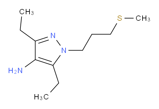 3,5-diethyl-1-[3-(methylsulfanyl)propyl]-1H-pyrazol-4-amine