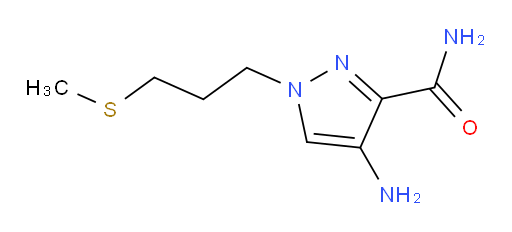 4-amino-1-[3-(methylsulfanyl)propyl]-1H-pyrazole-3-carboxamide