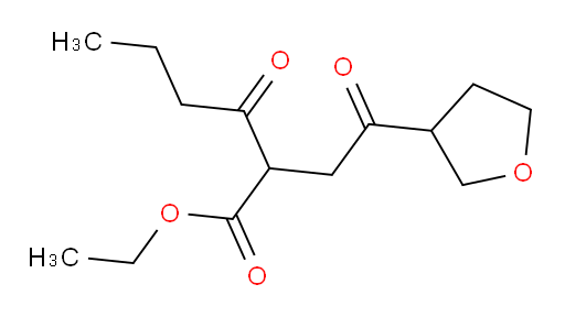 ethyl 3-oxo-2-[2-oxo-2-(oxolan-3-yl)ethyl]hexanoate