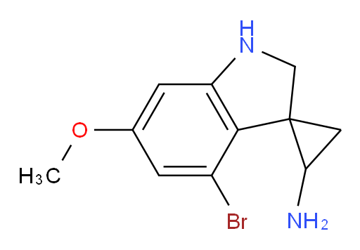 4'-bromo-6'-methoxy-1',2'-dihydrospiro[cyclopropane-1,3'-indole]-2-amine