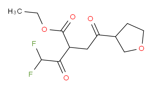 ethyl 4,4-difluoro-3-oxo-2-[2-oxo-2-(oxolan-3-yl)ethyl]butanoate