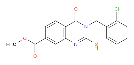 methyl 3-[(2-chlorophenyl)methyl]-4-oxo-2-sulfanyl-3,4-dihydroquinazoline-7-carboxylate