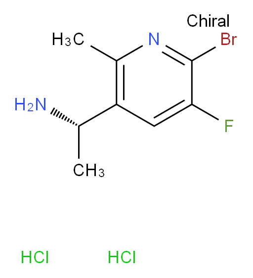 (1S)-1-(6-bromo-5-fluoro-2-methylpyridin-3-yl)ethan-1-amine dihydrochloride