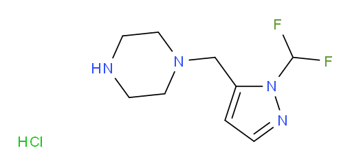 1-{[1-(difluoromethyl)-1H-pyrazol-5-yl]methyl}piperazine hydrochloride