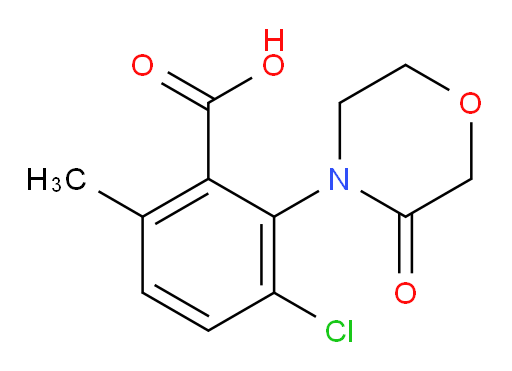 3-chloro-6-methyl-2-(3-oxomorpholin-4-yl)benzoic acid