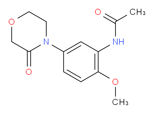 N-[2-methoxy-5-(3-oxomorpholin-4-yl)phenyl]acetamide