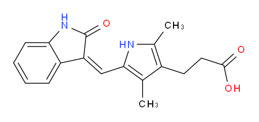(Z)-3-(2,4-dimethyl-5-((2-oxoindolin-3-ylidene)methyl)-1H-pyrrol-3-yl)propanoic acid