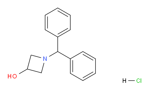 1-BENZHYDRYLAZETAN-3-OL-HCl;N-BENZHYDRYLAZETIDIN-3-OL HCL;1-BENZHYDRYL AZETIDIN-3-OL HCL;3-azetidinol, 1-(diphenylmethyl)-;1-BENZHYDRYLAZETIDIN-3-OL HYDROCHLORIDE;N-Benzhydrylazetidin-3-ol hydrochloride;1-benzhydryl azetindin-3-ol hydrochloride;1-Benzhydrazylazetidin-3-ol hydrochloride;1-(DiphenylMethyl)-3-hydroxyazetidine HCl;1-Benzhydrylazetidin-3-ol hydrochloride 95%