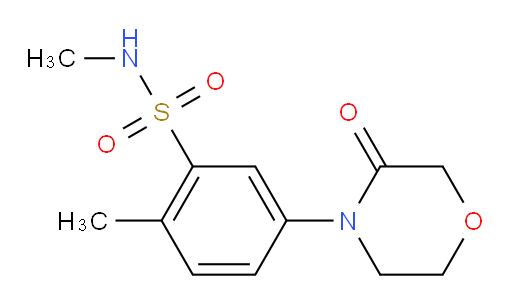 N,2-dimethyl-5-(3-oxomorpholin-4-yl)benzene-1-sulfonamide