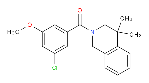 (3-chloro-5-methoxyphenyl)(4,4-dimethyl-3,4-dihydroisoquinolin-2(1H)-yl)methanone