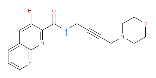 3-bromo-N-(4-morpholinobut-2-yn-1-yl)-1,8-naphthyridine-2-carboxamide
