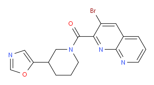 (3-bromo-1,8-naphthyridin-2-yl)(3-(oxazol-5-yl)piperidin-1-yl)methanone