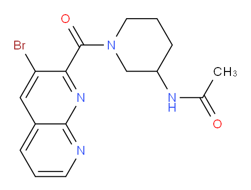 N-(1-(3-bromo-1,8-naphthyridine-2-carbonyl)piperidin-3-yl)acetamide