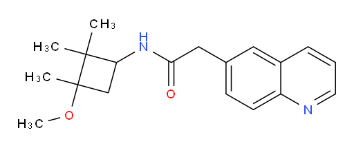 N-(3-methoxy-2,2,3-trimethylcyclobutyl)-2-(quinolin-6-yl)acetamide
