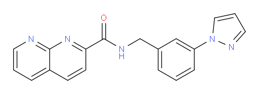 N-(3-(1H-pyrazol-1-yl)benzyl)-1,8-naphthyridine-2-carboxamide