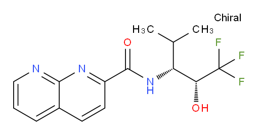 N-((2R,3R)-1,1,1-trifluoro-2-hydroxy-4-methylpentan-3-yl)-1,8-naphthyridine-2-carboxamide