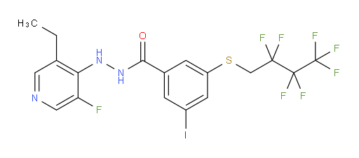 N'-(3-ethyl-5-fluoropyridin-4-yl)-3-((2,2,3,3,4,4,4-heptafluorobutyl)thio)-5-iodobenzohydrazide