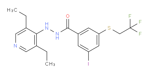 N'-(3,5-diethylpyridin-4-yl)-3-iodo-5-((2,2,2-trifluoroethyl)thio)benzohydrazide