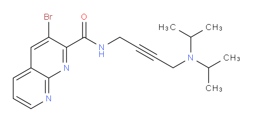 3-bromo-N-(4-(diisopropylamino)but-2-yn-1-yl)-1,8-naphthyridine-2-carboxamide