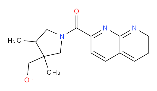 (3-(hydroxymethyl)-3,4-dimethylpyrrolidin-1-yl)(1,8-naphthyridin-2-yl)methanone