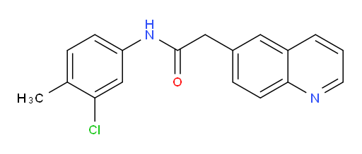 N-(3-chloro-4-methylphenyl)-2-(quinolin-6-yl)acetamide