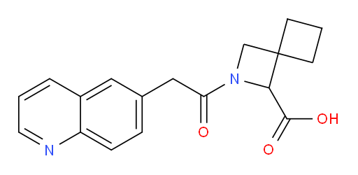 2-(2-(quinolin-6-yl)acetyl)-2-azaspiro[3.3]heptane-1-carboxylic acid