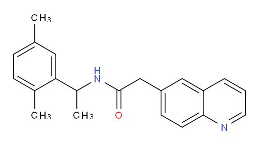 N-(1-(2,5-dimethylphenyl)ethyl)-2-(quinolin-6-yl)acetamide