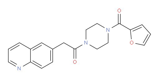 1-(4-(furan-2-carbonyl)piperazin-1-yl)-2-(quinolin-6-yl)ethanone