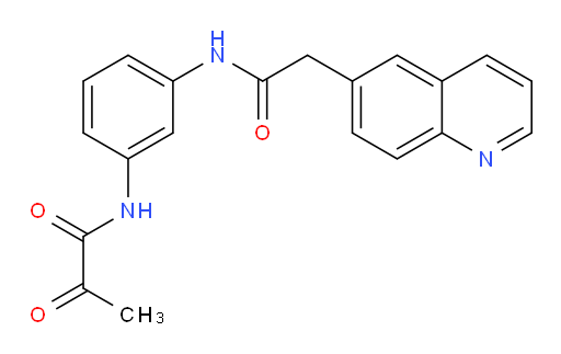 2-oxo-N-(3-(2-(quinolin-6-yl)acetamido)phenyl)propanamide