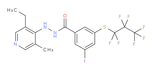 N'-(3-ethyl-5-methylpyridin-4-yl)-3-iodo-5-((perfluoropropyl)thio)benzohydrazide