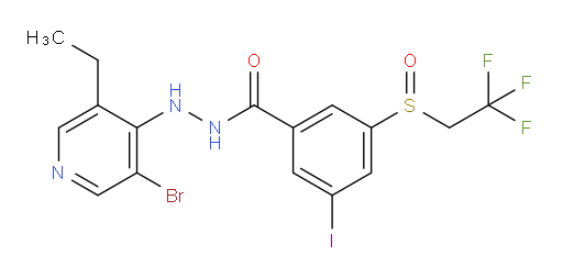 N'-(3-bromo-5-ethylpyridin-4-yl)-3-iodo-5-((2,2,2-trifluoroethyl)sulfinyl)benzohydrazide