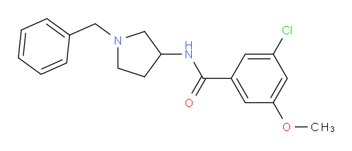 N-(1-benzylpyrrolidin-3-yl)-3-chloro-5-methoxybenzamide