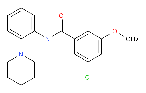 3-chloro-5-methoxy-N-(2-(piperidin-1-yl)phenyl)benzamide