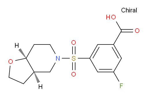 3-fluoro-5-(((3aR,7aS)-hexahydrofuro[3,2-c]pyridin-5(6H)-yl)sulfonyl)benzoic acid