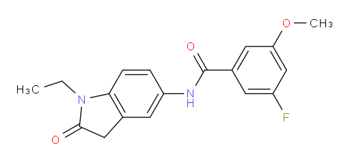 N-(1-ethyl-2-oxoindolin-5-yl)-3-fluoro-5-methoxybenzamide