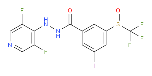N'-(3,5-difluoropyridin-4-yl)-3-iodo-5-((trifluoromethyl)sulfinyl)benzohydrazide