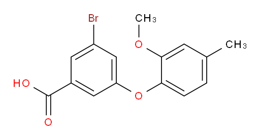 3-bromo-5-(2-methoxy-4-methylphenoxy)benzoic acid